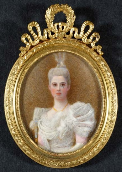 judgereeve's tweet photo. Portrait miniature of Miss Quincy. She and Miss Sarah Diodati Gardiner (the artist of this miniature) were members of the NY Colonial Dames of America. #portraitminiatures https://t.co/hUgwYp5r6P