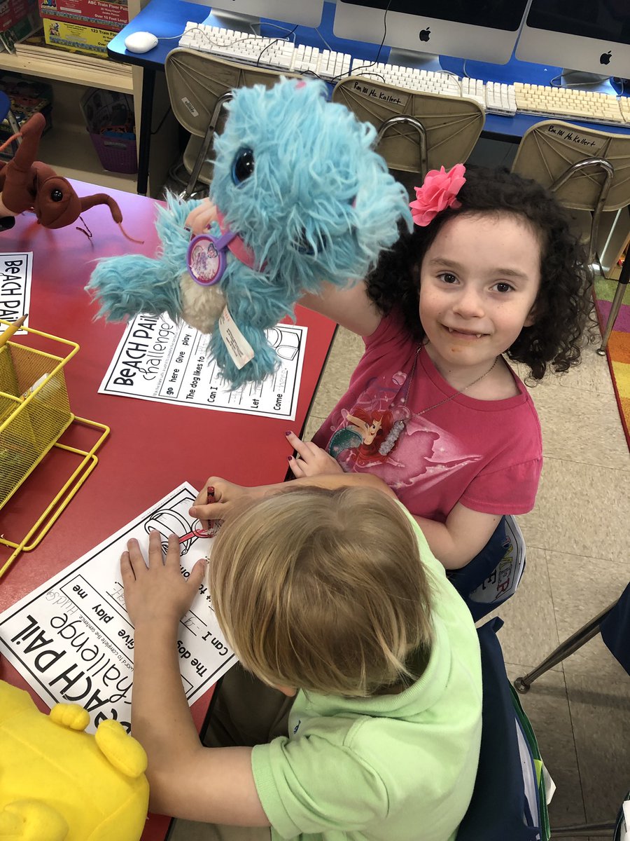 S is for Stuffed animals! We got to show our buddies what’s it’s like in kindergarten! #ABCcountdown #7daysleft @AnnaRudowsky @WeehawkenTSD