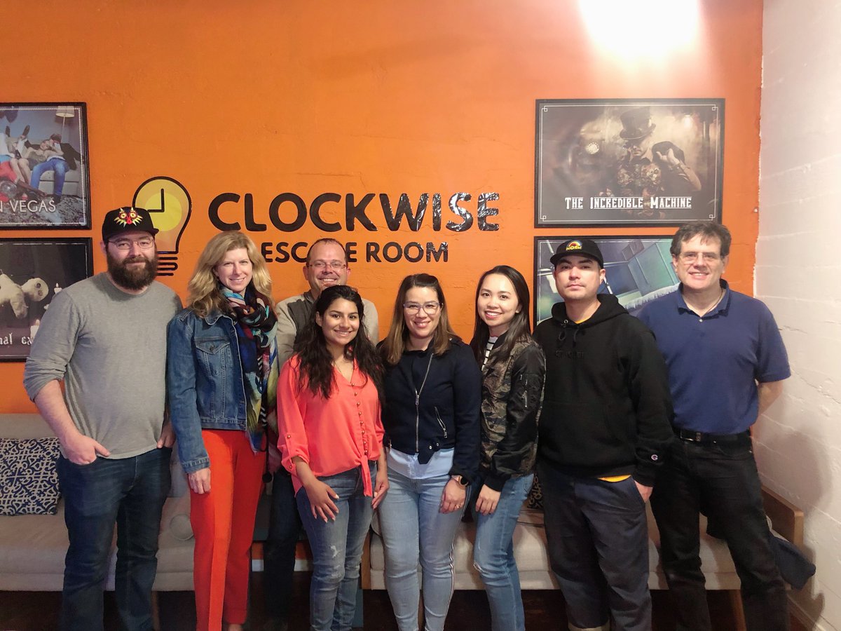 CruxSystems's tweet image. We escaped!!! What a great experience! Thanks team!
@clockwiseescape 👁🎩🧳⏳🧱🚪📜💯
#escaperoom #incrediblemachine #teamwork #teamouting #hint #clue