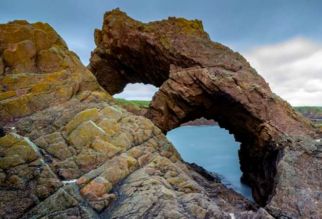 The natural double arch rock formation just north of Slains Castle.
Not my best pic but it's a great location. 

#Scotland #rock #nature #Aberdeenshire @NorthEast250 @visitabdn #ScotlandIsNow #scottishphotography #landscapephotography #photography @VisitScotland