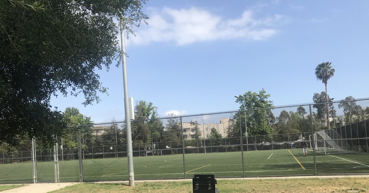 Here is great illustration of community vs. exclusive soccer interests at Westwood Park. Same day that a group playing frisbee in our current open green space, one child is getting a private lesson in the current fenced synthetic field. #westwoodpark