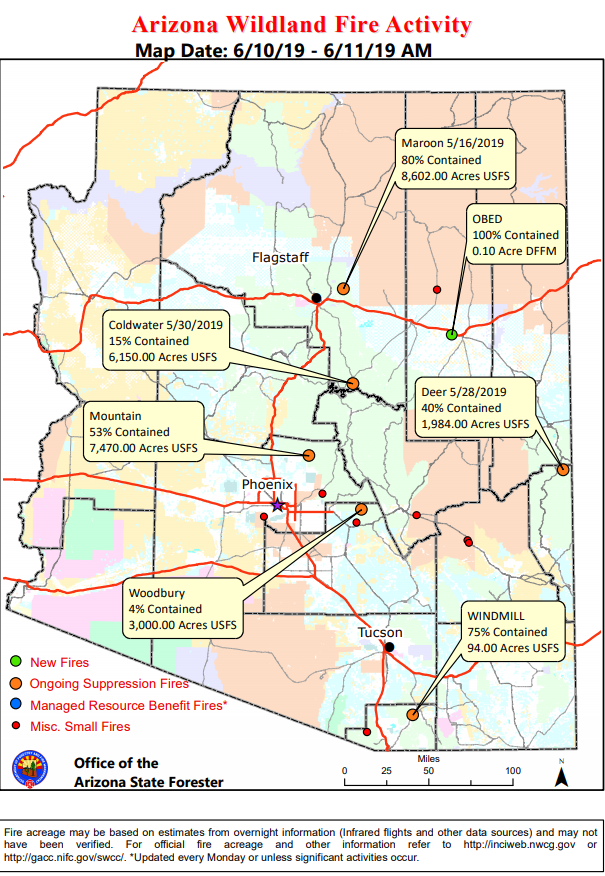 CCFirenIncident's tweet photo. #ArizonaWildlandFireActivity #ArizonaStateForester #AzFire
Map Date:6/10/19 - 6/11/19 AM
#CochiseCounty #SantaCruzCounty #PimaCounty #EXECUTIVESUMMARYREPORT Current #FireActivity June 11, 2019 08:00 hrs(Report covers previous 1 Days) https://t.co/1GFpp6Dw6l