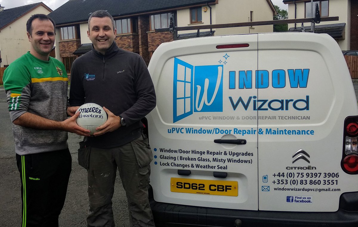 urneygaa's tweet photo. We would like to extend our appreciation to @rolaffs "Window Wizard" https://t.co/BEo7P1m6a1
for sponsoring this week's match ball.
Pictured with Ronan is senior player Fergal McNulty. Seniors are home to @SigersonsGAA on Sunday. Throw in 3.45
Please support our sponsors https://t.co/lEN3OcalLU