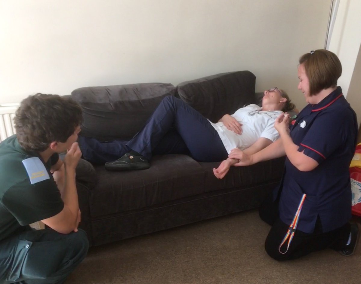 JamieCommunity's tweet photo. What a great fun day of learning through inter professional community based simulation at our simulation flat with experienced community nurse Verity, student paramedic Peter and Feb 17 nursing students.  @BrightonNurses @nhs_sct @_clairejackson @lucy @brightonsim @WSHTeducation https://t.co/nh2F6fxnWU