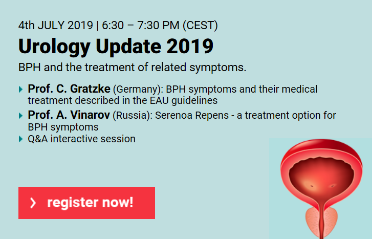 CUS_CLS_JEP's tweet photo. Webinář Urology Update 2019 – BPH and the treatment of related symptoms, 4.7. 2019, 18:30-19:30
Registrace https://t.co/ppaFbpXcB0
#uroczech https://t.co/DJxw10hKp9