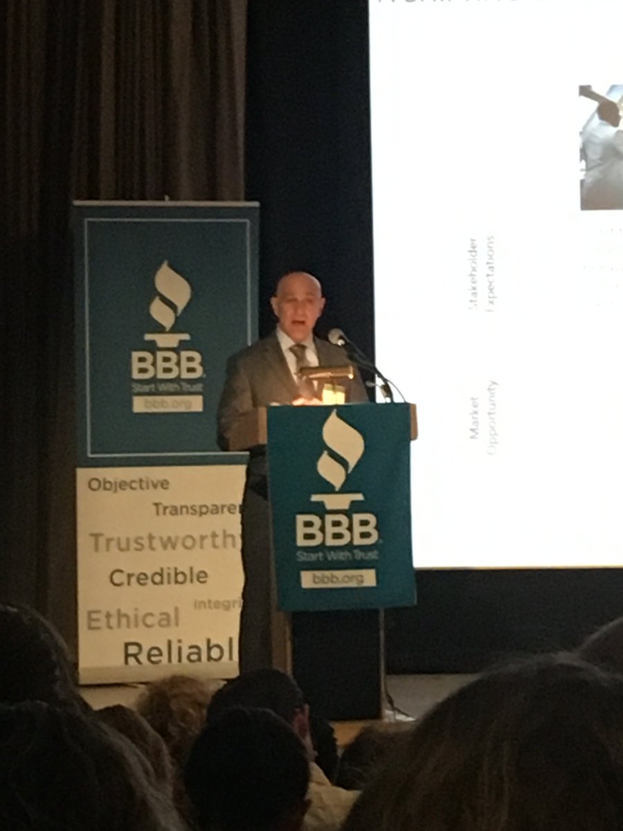 USCIB's tweet photo. Keynote speaker from @EsteeLauder Al Iannuzzi discusses ELC's #sustainability journey during today's #BBBForum. #CSR #corporateresponsibility @GabriellaHerzog https://t.co/SiJUUOjWZV