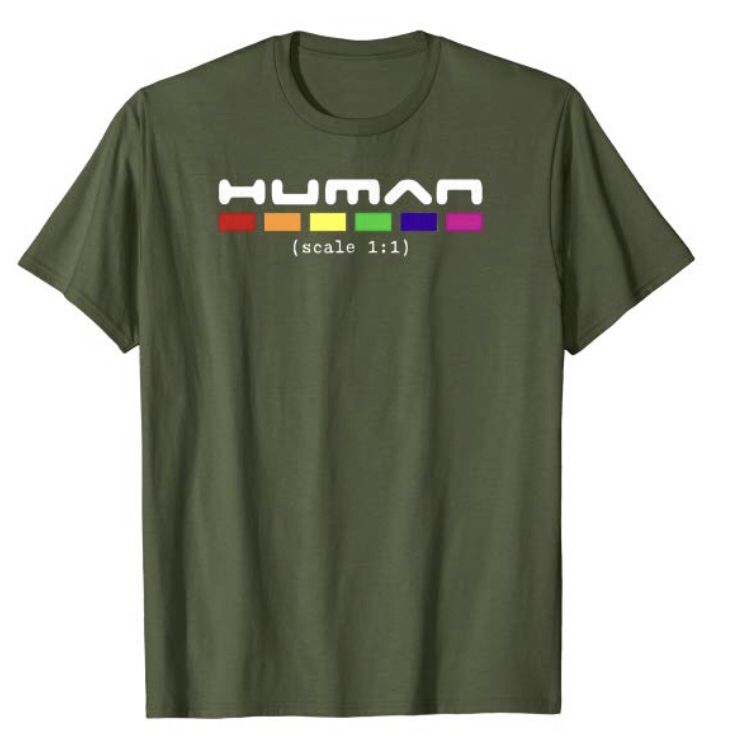 #PrideMonth #diversitymatters #Diversity #EqualityForAll #HUMAN - scale 1:1 & #Pride Flag Proudly Celebrate #LGBT Colors T-Shirt: #LGBTQ Clothing #ad amazon.com/shop/introvert…