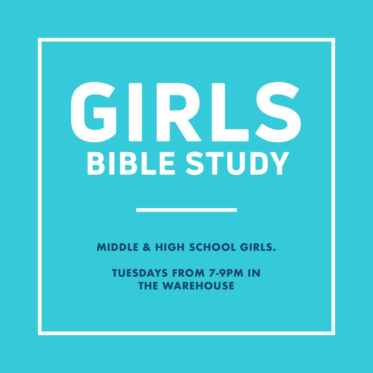 fusemrms's tweet photo. ATTENTION ALL GIRLS!! The interns will be leading a girls Bible Study on Tuesdays this summer from 7-9pm. It starts tonight! There will be food. Middle and High School age girls are invited (depending on numbers we will probably split). #fusesummer19 https://t.co/ZhyE9YF5hJ