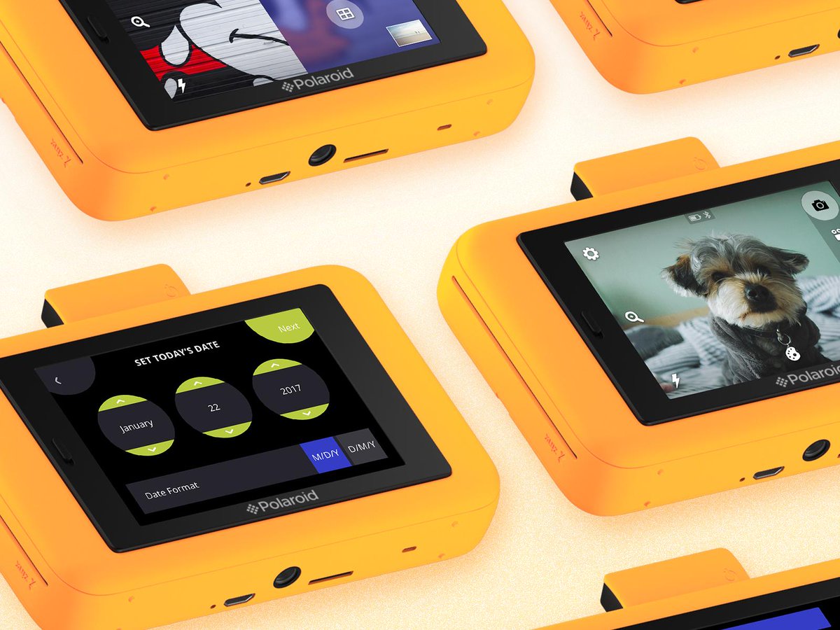 415Agency's tweet photo. https://t.co/1g5Siyk3W8 It's scientifically proven that colors may influence our moods 🤪that's why we give much attention to color scheme🎨and what do you feel when looking at these Polaroid Snap Touch camera screens? For more details, see the link above 😉#UX #UI #415Agency https://t.co/lsQZo9DH5l