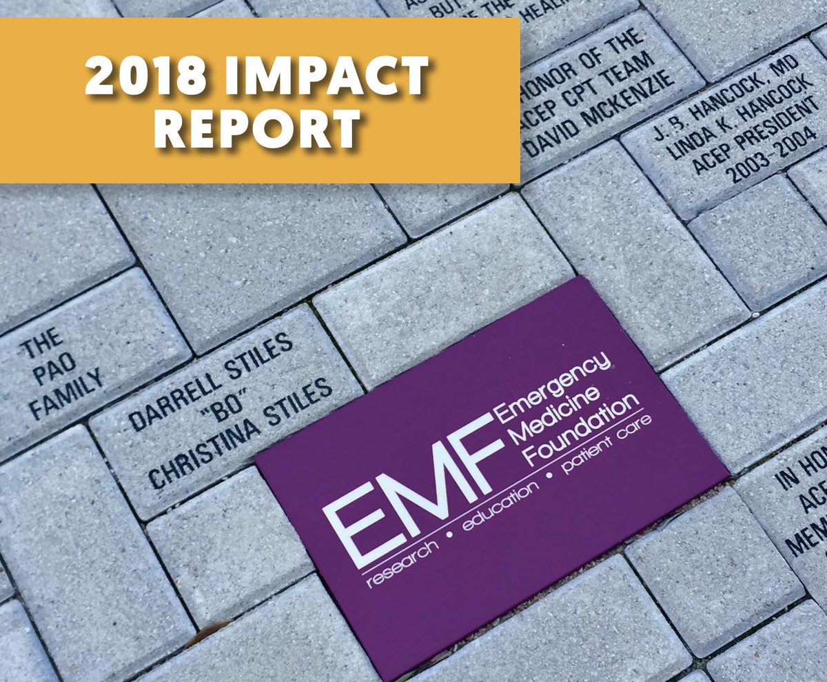 ACEPNation's tweet image. In 2017-18, the EM Foundation (#EMF) awarded $1.2 million in #research grants for advancing EM science &amp;amp; health policy. 

Learn how you can contribute to #EMresearch, improve patient care, and how EMF is moving EM into the future in the 2018 Impact Report: bit.ly/2K9hFou