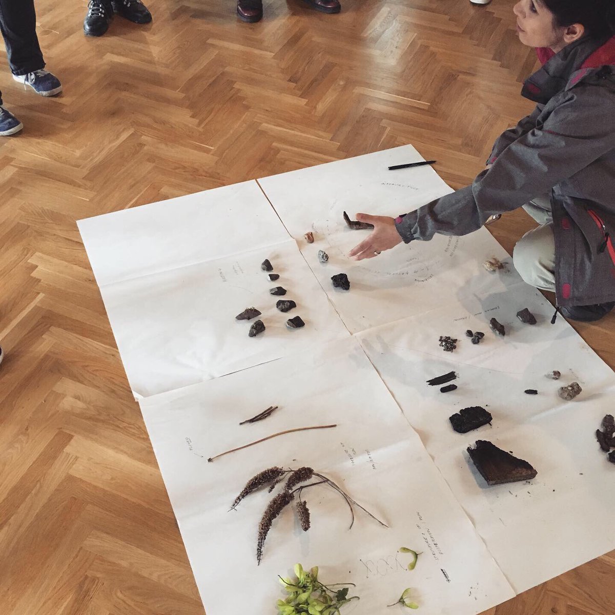 Fascinating observe/locate/retrieve/map workshop outcomes at @agilecity_ #testunit this morning, including a group retrieving this pot-hole tar bag with on-point typography.