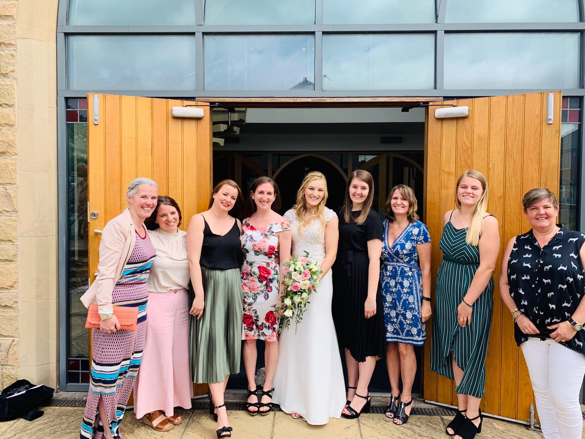 NLawrence_1's tweet photo. From Miss Sweeney to Mrs Lawrence! My wonderful @CvaEnglish colleagues who came to see us being married at Our Lady and St.Thomas 30/05/19 🥰 https://t.co/OdGsTDt9Tq