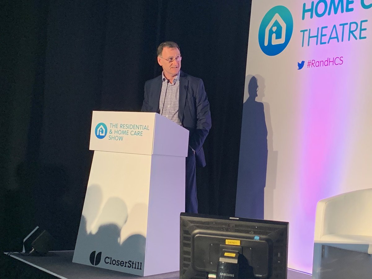 drjanetownson's tweet image. Andrew Heffernan, Dir of Marketing &amp;amp; Membership ⁦@ukhca⁩ talking about the impact on people and risks of inadequate funding of #homecare. Data show it’s a false economy to pay unsustainable fee rates. Higher fee rates lead to better quality &amp;amp; sustainable market #RandHCS
