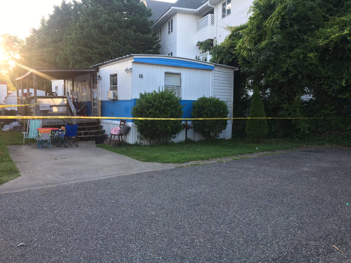  @HamptonVAPolice have moved away from the Buckroe Beach area. You can see the family home is still taped off with crime scene tape at the Bayside mobile home village.  @WAVY_News – bei  Buckroe Beach