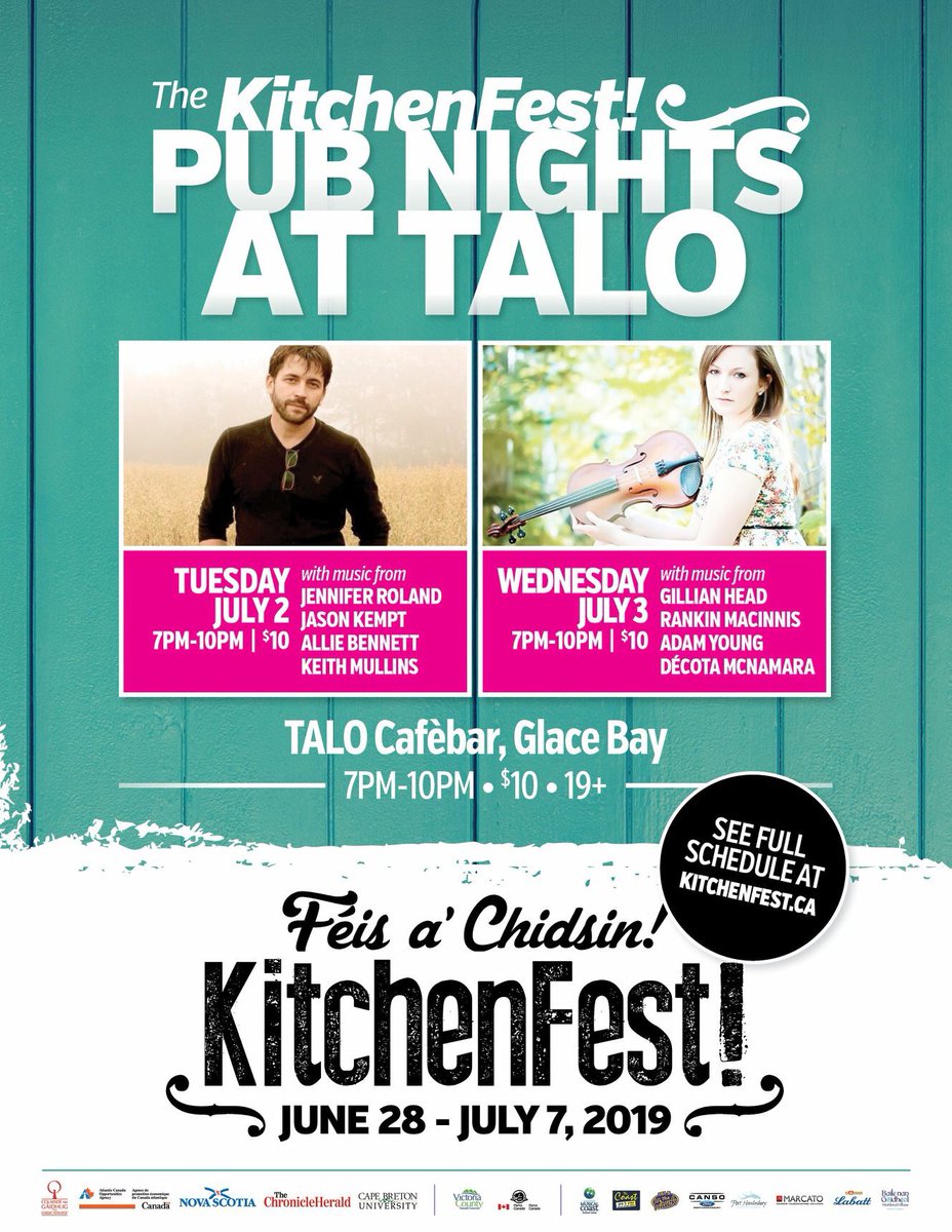 taloglacebay's tweet photo. Less than a week away! Call to book your spot 902-842-2195. #KitchenFest https://t.co/6SRckn9x8b