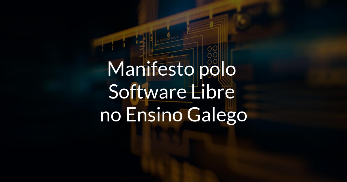 Súmamonos a outras entidades do sector do #SoftwareLibre para expresar a nosa preocupación ante a decisión da <a href="/Xunta/">Xunta de Galicia</a> e <a href="/amtega/">Axencia para Modernización Tecnolóxica de Galicia</a> de implantar software privativo no ensino e o dispendio económico de 13,5 millóns € en licenzas de código pechado. Manifesto: bit.ly/ManifestoSwL