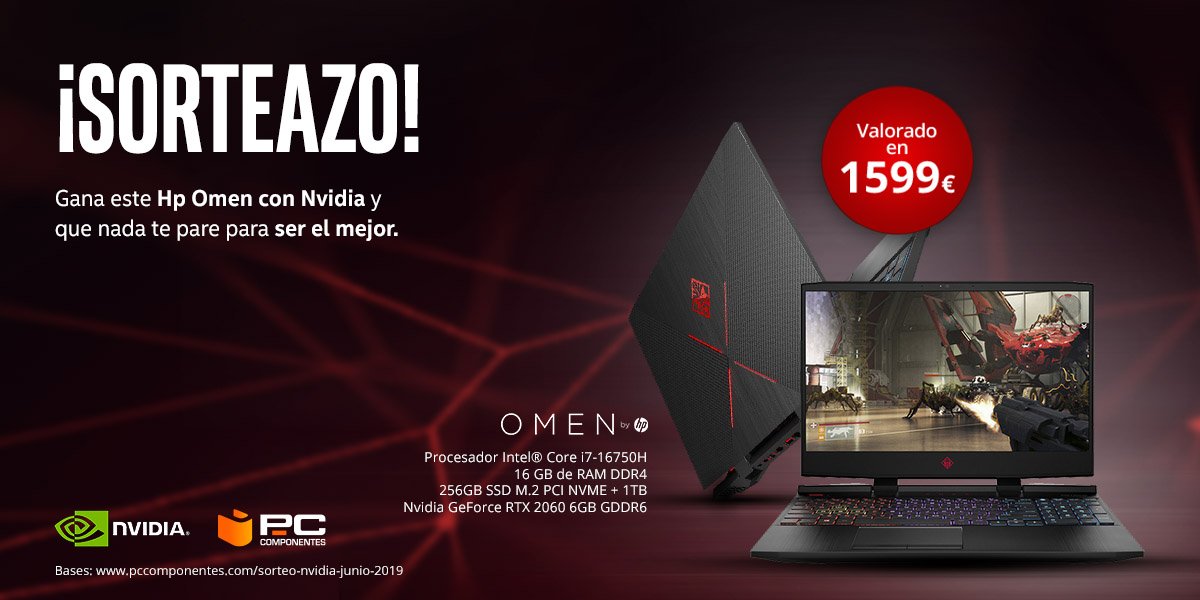 pccomponentes's tweet image. ⚡️SORTEAZO⚡️

¡Consigue este PORTÁTIL GAMING con todo el poder gráfico de la NVIDIA GeForce RTX 2060!

✅Haz 🔃
✅Sigue a @pccomponentes y a @NVIDIAGeForceES 
✅Comenta con #ApúntateAlJuegoEnPcComponentes tantas veces como ganas tengas de llevarte este pepino!

🤞¡SUERTE! 🤞
