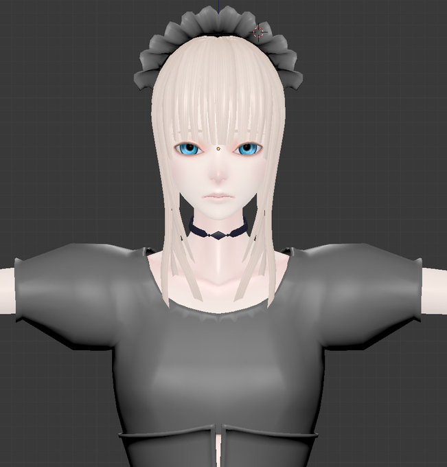 袖口に使うレースをテクスチャでやるかポリゴンでやるか悩み中・・・ 