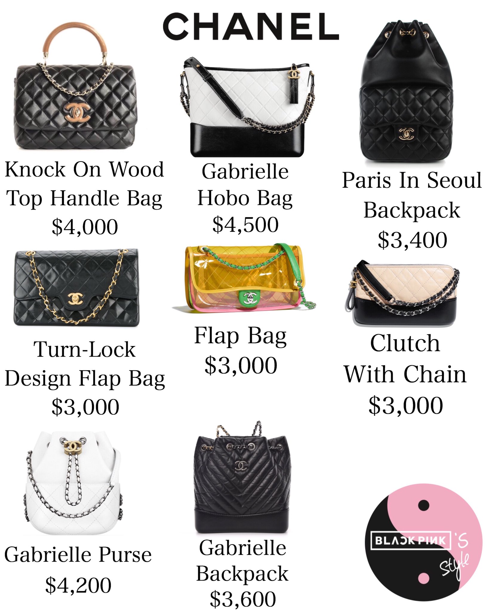 Jennie chanel bag collection shop