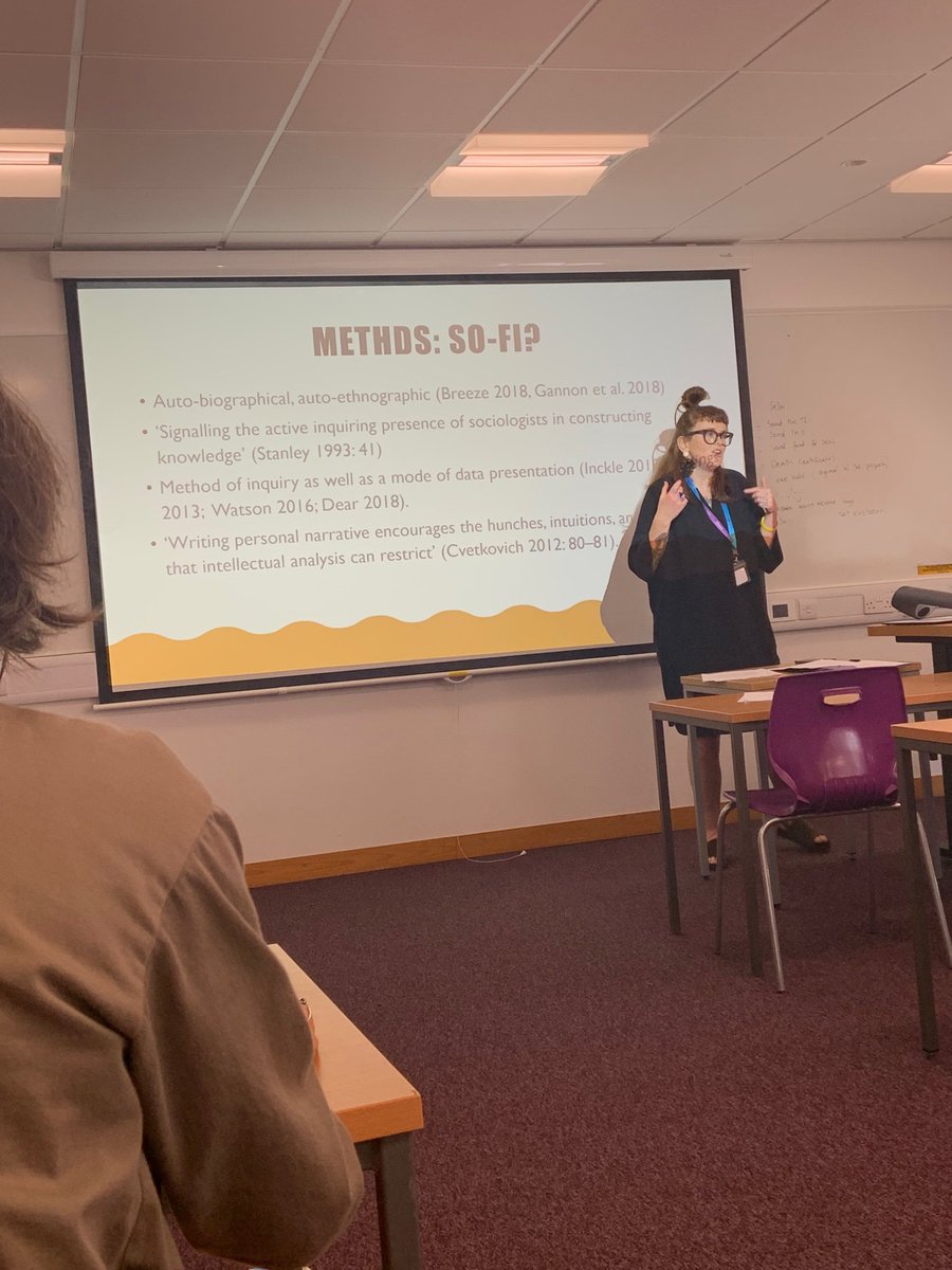 On demonstrating the power, importance and potential of auto-ethnography and sociological fiction as research and as a communication tool @maddie_breeze at @genderanded #autoethnography #sociologicalfiction