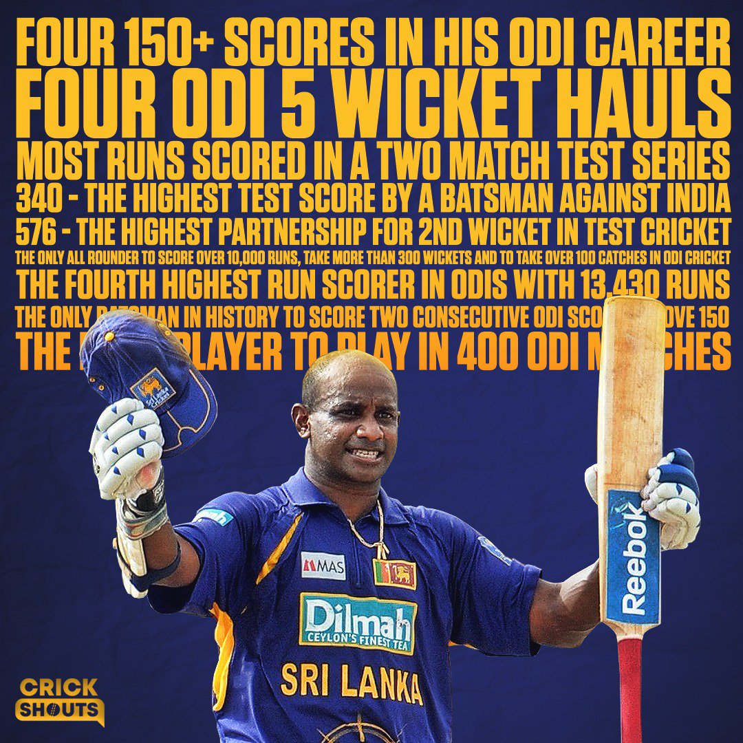 A record breaker in every sense of the word.

Happy birthday, Sanath Jayasuriya. 