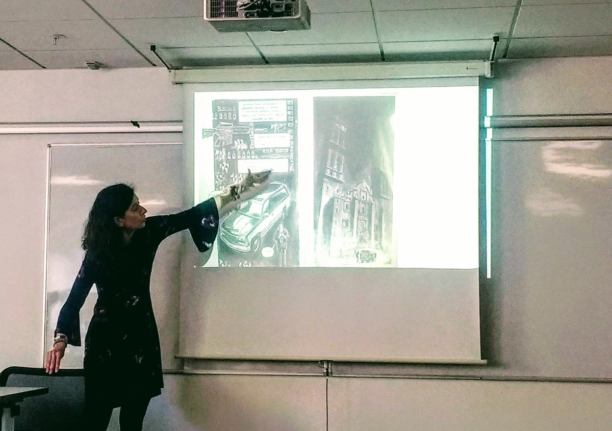 comicsurbanLA's tweet photo. @AnaMerinoPoeta from @uiowa presenting 'Urban Textures as Narrative Landscapes in Different Formats: From the Vecinidad to the Big Apple' #clacconf19 https://t.co/AgkKsG4Wgx