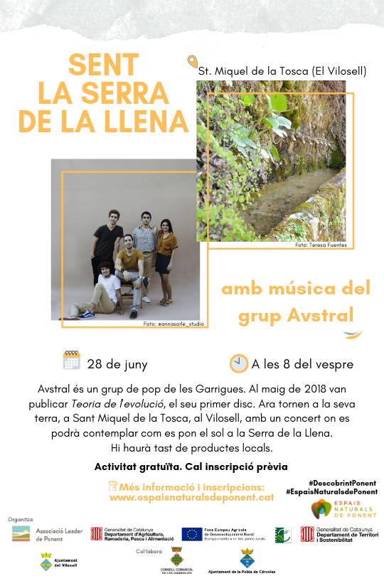 EspaisPonent's tweet photo. Què tenim aquest cap de setmana?😎 Propostes musicals 🎶amb @Avstralgrup  a Sant Miquel de la Tosca (El Vilosell), i observació del cel diürn🌄 al #CastelldeConcabella . Quina opció us agrada més? 😊 I si no us agrada escollir...Veniu a les dues propostes!😜 Inscripcions via web! https://t.co/W8dUHeefy3