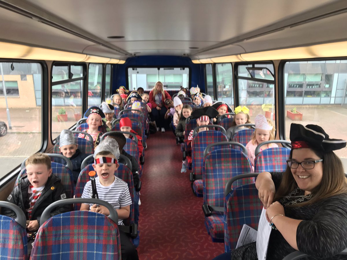 StMonicaMilton's tweet photo. And they are off!! P2s away to see CBeebies Swashbuckle being film!! Excited pirates this morning! 🏴☠️ #anotherexperience https://t.co/YyM4tPIQYJ