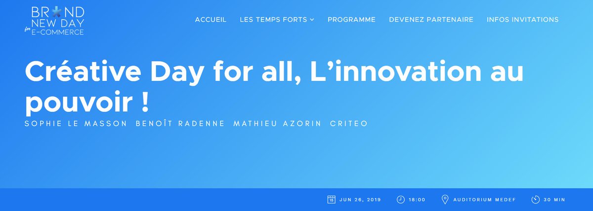 Aujourd'hui, nous sommes à la conférence <a href="/FevadActu/">FEVAD</a> pour parler #ECommerce avec <a href="/LEGO_Group/">LEGO</a> 🗓
👉 <a href="/MathieuAzorin/">Mathieu Azorin</a> et @TwittNeb parleront de l’offre #RetailMedia de <a href="/Criteo/">Criteo</a>, brique essentielle dans l’#ExperienceClient du géant du jouet. Pour plus d'infos ➡bit.ly/2XpMZpi