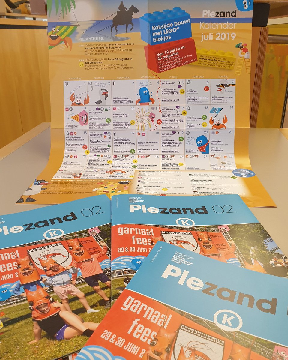 gem_Koksijde's tweet photo. ๐โ๏ธOp zoek naar plezante #familieuitjes deze zomer? ๐๐คCheck dan onze #kinderkrant #Plezand mรฉt uitneembare kalender bij de hand ๐ Digitaal nalezen via https://t.co/7kPZu2wfXt ๐ https://t.co/Nl8NK8NRBw