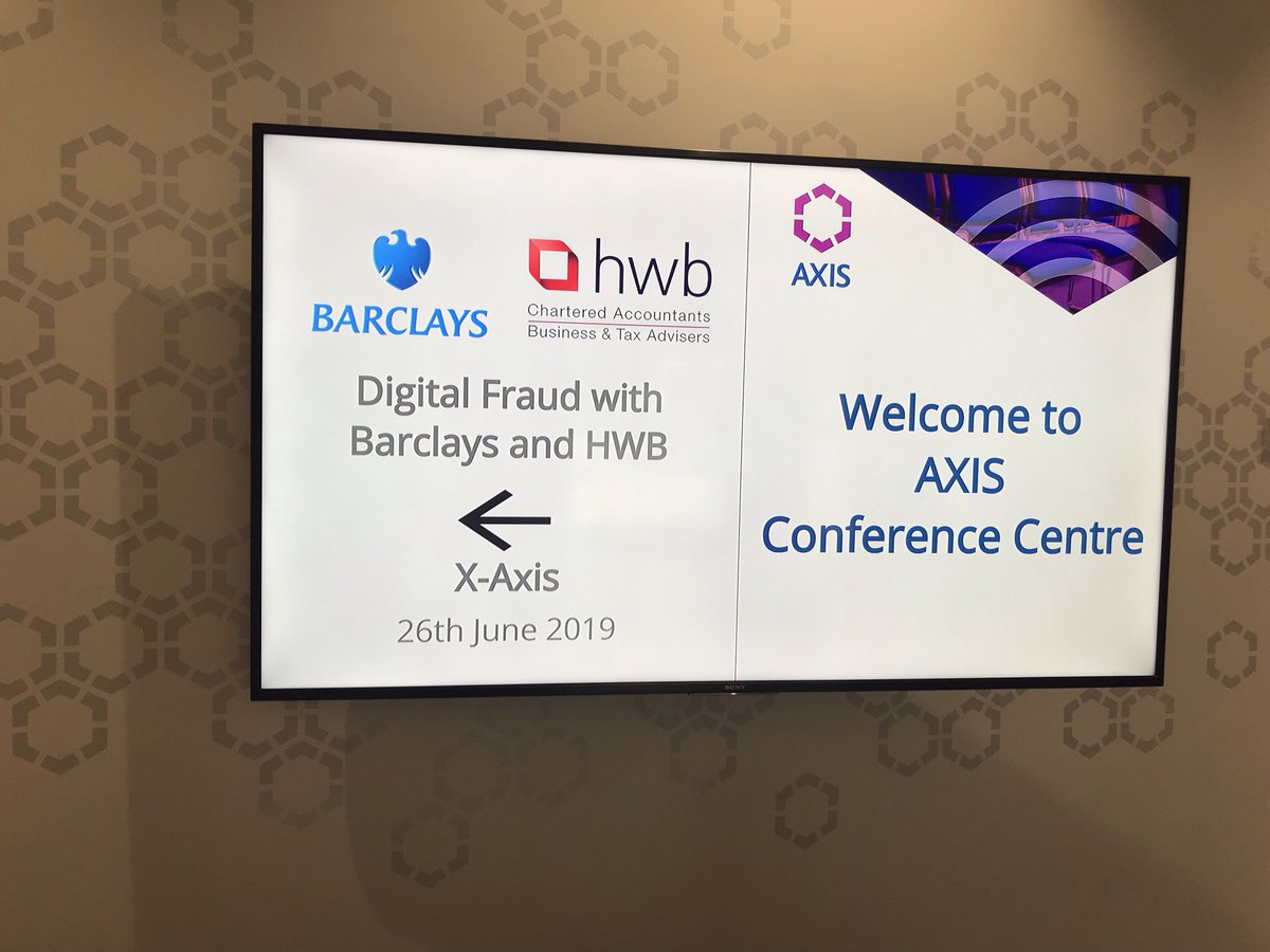 All ready for our #digitalfraud and #MTD update seminar this morning