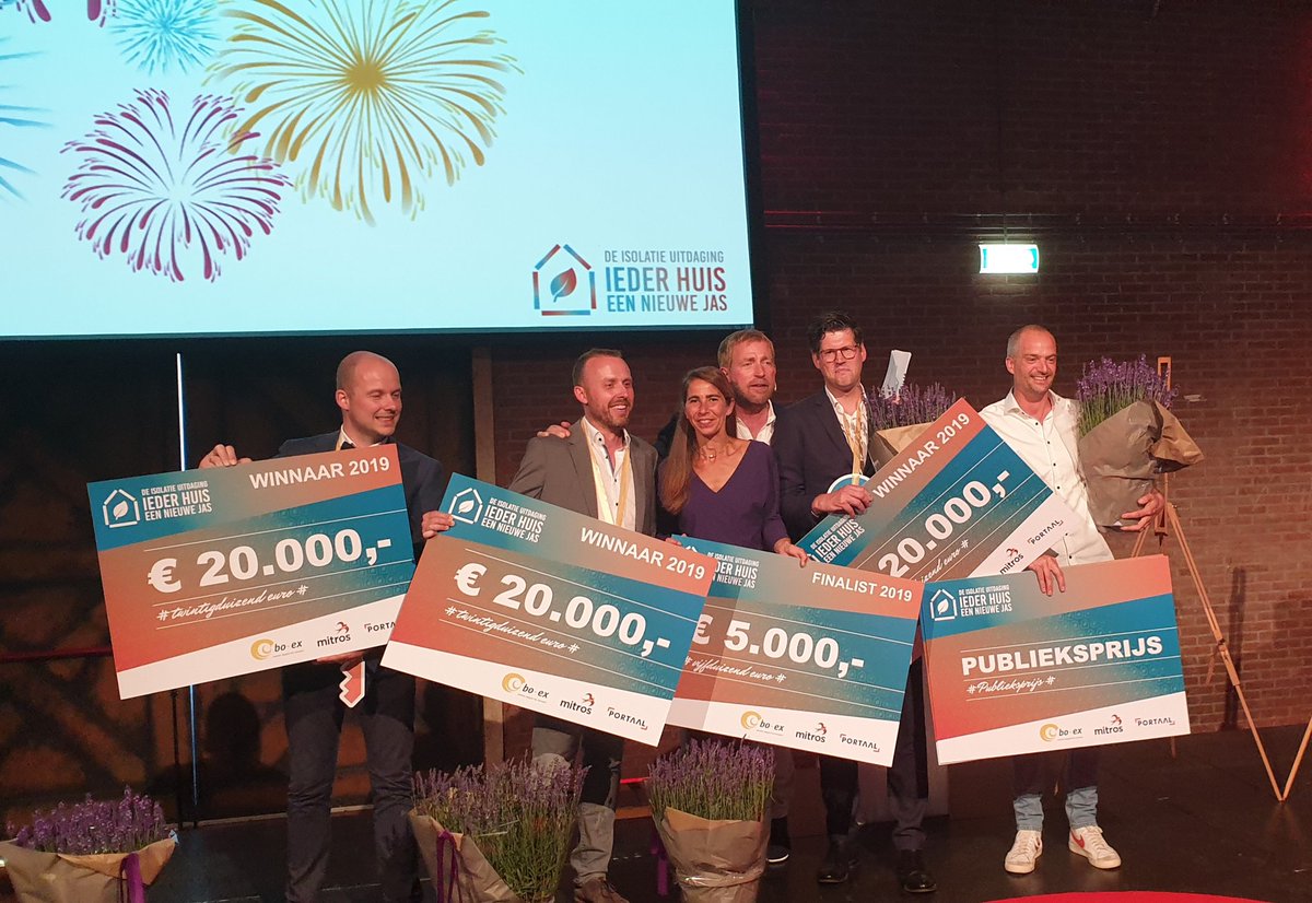 De winnaars van de #isolatieuitdaging zijn bekend! Zij mogen hun concepten in de praktijk gaan brengen in proefwoningen van <a href="/boex/">Woningcorporatie Bo-Ex</a>, <a href="/PortaalWonen/">Portaal</a> en <a href="/Mitros/">covin joseph</a>.
