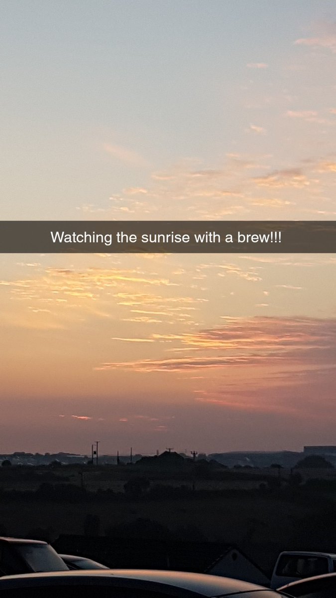 4.30am,,Up early sat in the front garden watching #Cornwall #sunrise #Wedenesday #morningbrew