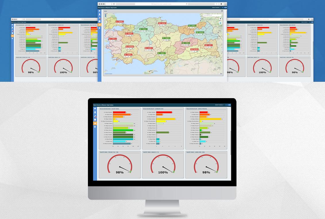 METEOROLOJİ GÖZLEM İSTASYONLARI BAKIM YÖNETİM SİSTEMİ;
Web tabanlı
Çoklu dil desteği
Platformdan bağımsız
İçerik yönetimi
Sms/E-Posta gönderme
Bildirim paneli
Dışarıdan veri aktarma
Harita üzerinde görüntüleme
Arıza ve bakım uygulamaları
Envanter takibi
İş emri
Raporlama