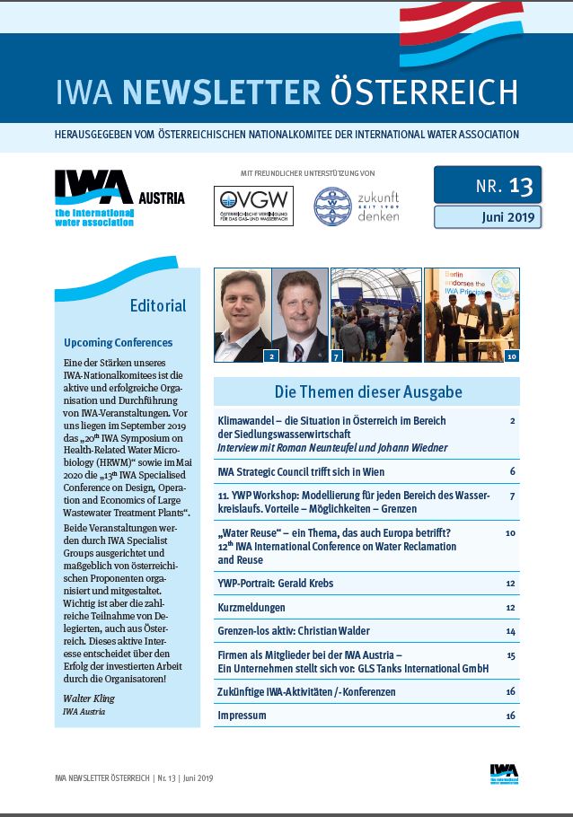13th IWA Austria Newsletter is ready, nice articles about IWA activities Austrians are involved in and interesting interview about climate change and how Austria is prepared for from the water &amp; wastewater sector. Will be published soon: a-iwa.at/category/newsl… <a href="/iwaywp/">IWA YWP</a> <a href="/IWAHQ/">International Water Association</a>