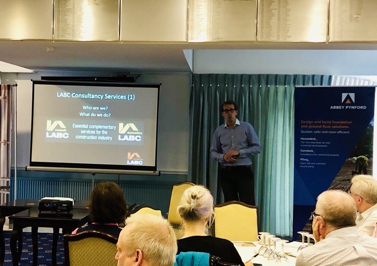 Matt Torjussen from <a href="/LABCacoustics/">LABC Acoustics</a> is our first speaker this morning discussing acoustic failure and how to avoid it <a href="/labcuk/">LABC</a>