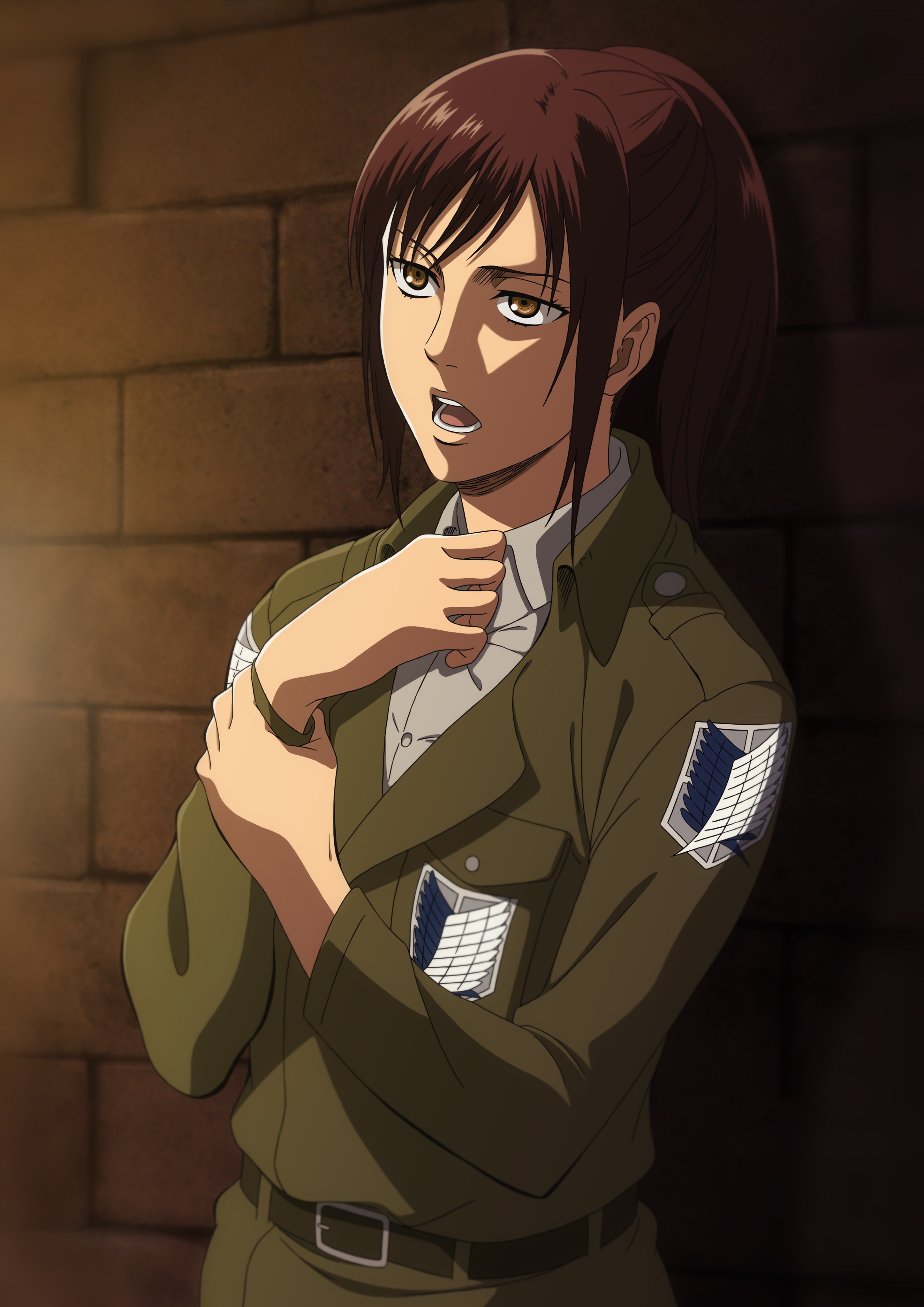 Wit Studio 進撃アニメtwitterイラスト A Story That Must Not Be Stopped 六十一日目 サシャ Illustration Satoshi Kadowaki Naoya Sonoda Aiko Minowa Shingeki 進撃アニメtwitterイラスト 放送最終回まで毎日更新 応援お願いします