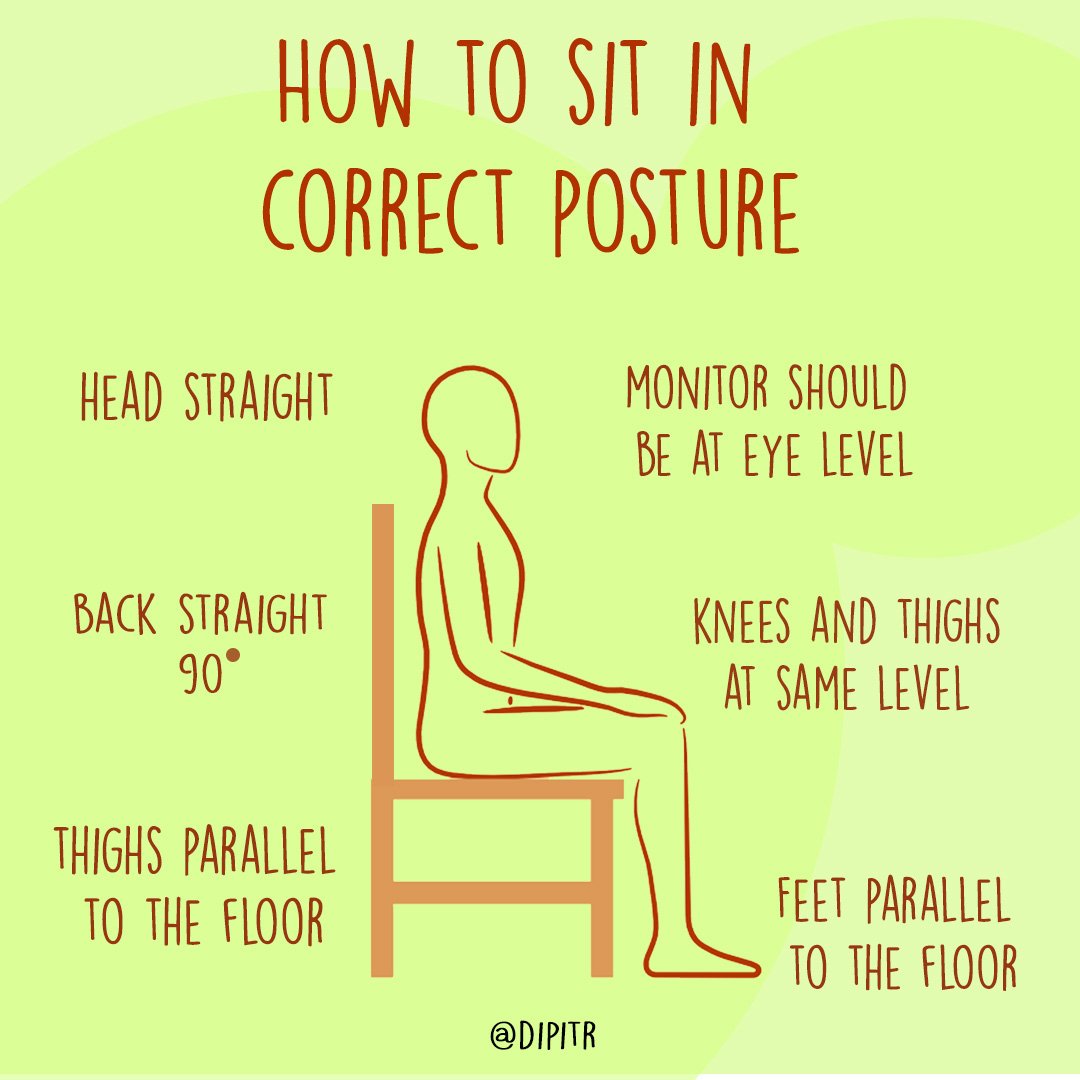 Dipitrtech's tweet photo. Some TIPS to sit straight always... 
#posture #health #wellness #Dipitr #Strack https://t.co/oDdt6233SS