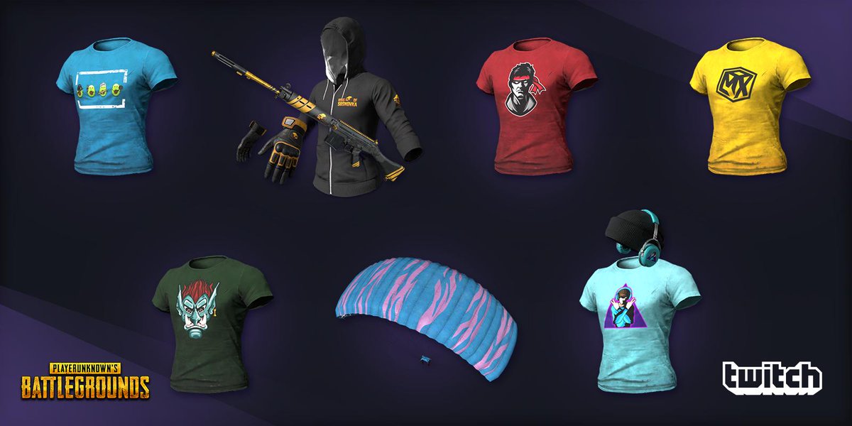 Pubg Japan 公式 お知らせ Broadcaster Royale Twitch Streamer Skins Group8が期間限定で発売開始 今回はjennajulienのパラシュートスキンをはじめ 7名のストリーマースキンが登場しました 是非ご確認ください Steam版限定販売となります