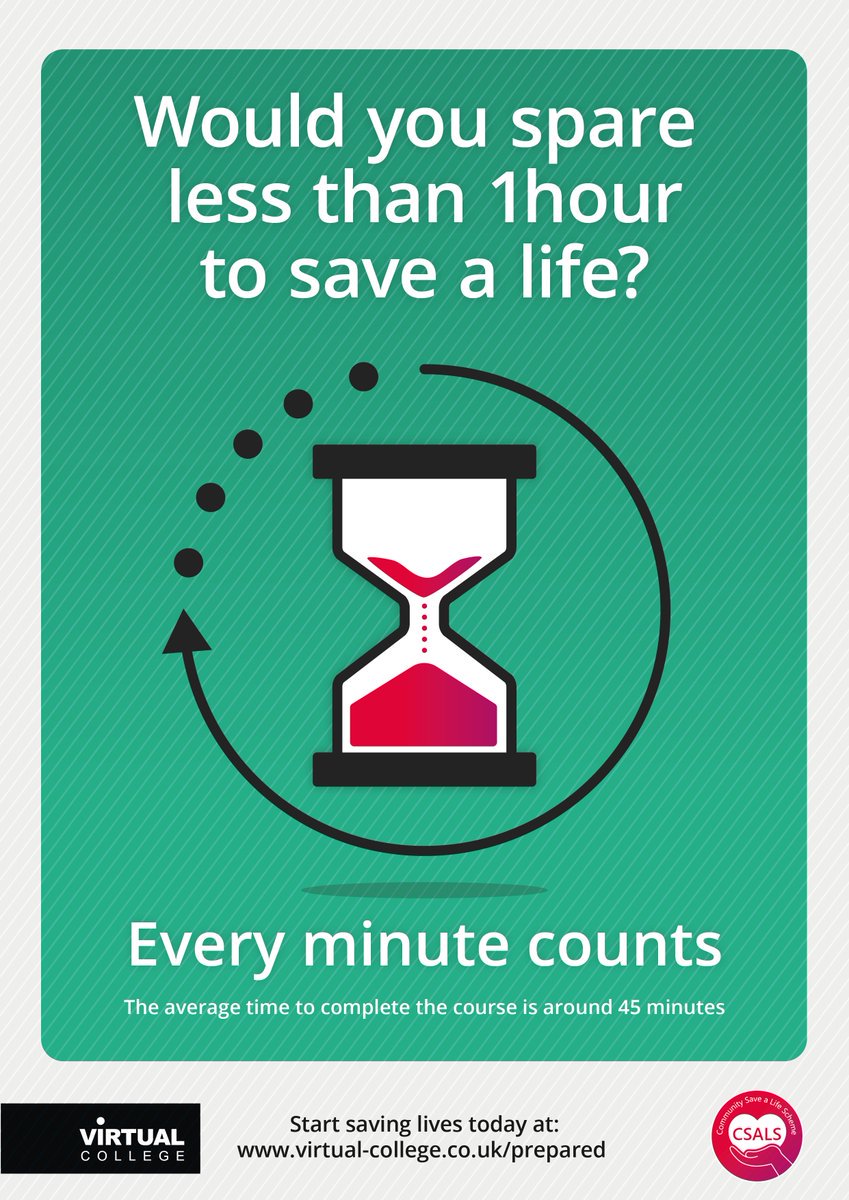 Prepared2SAL's tweet photo. How would you react if you saw someone who needed immediate first aid - would you know what to do? Spare 45 mins and you could help to save a life with our FREE #FirstAid course > https://t.co/hSQwPRKlVw #PreparedToSaveALIfe #VirtualCollege #LifeSaver https://t.co/b4gPCVPYpO