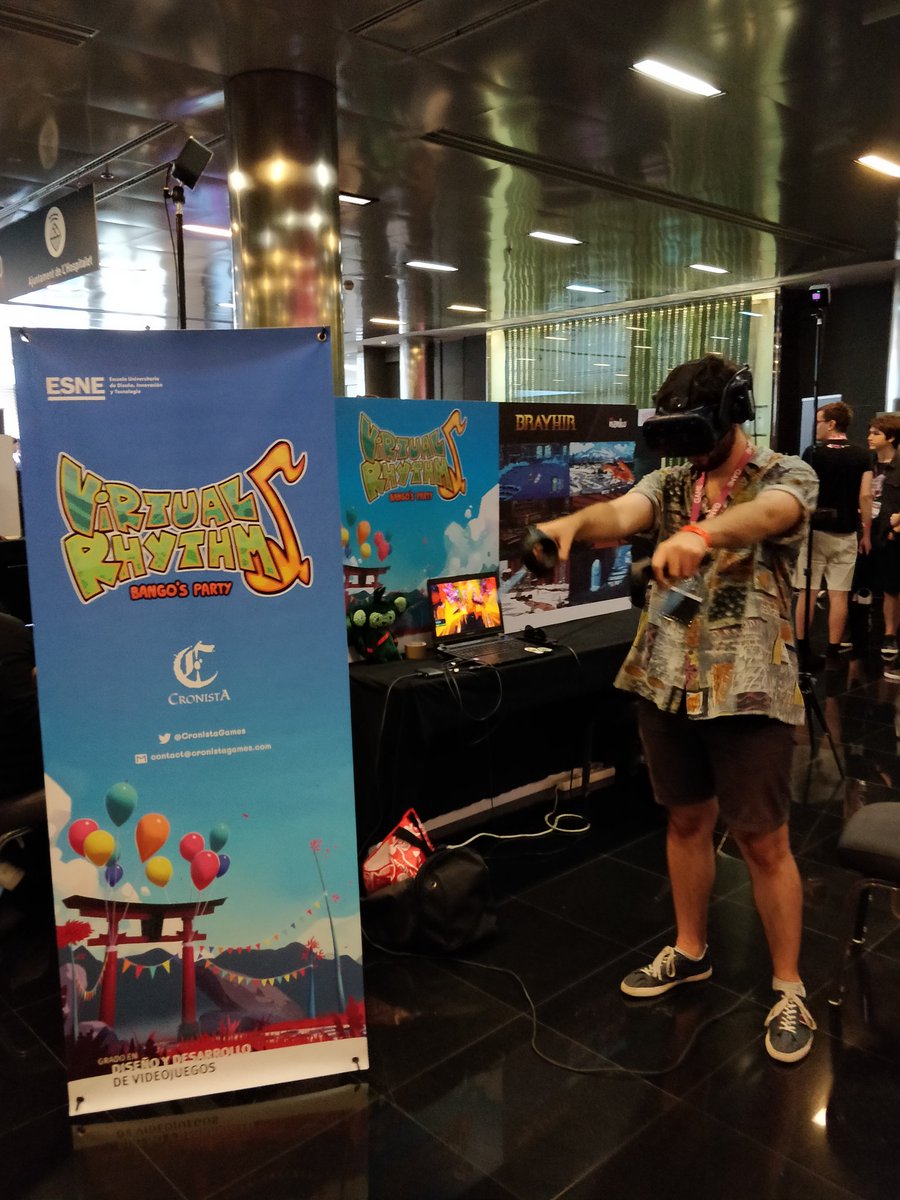 We're already breaking the floor at #GAMELAB19 
Come and play #VirtualRhythm
