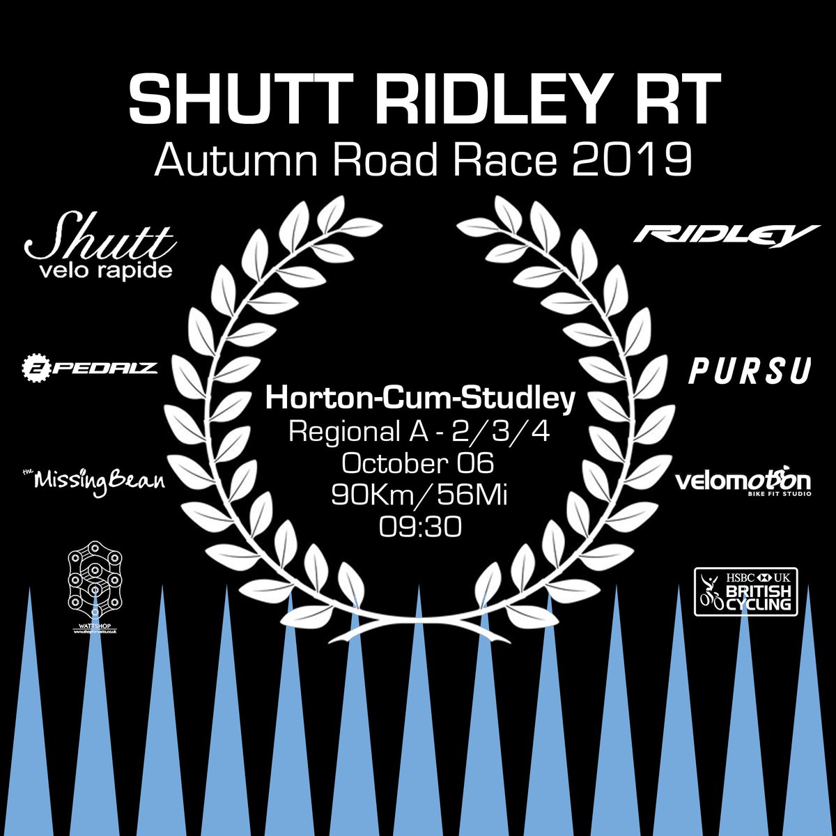 Dates for your Diary: 

<a href="/ShuttVeloRapide/">Shutt Velo Rapide</a> Ridley Racing Team Road Race (Sunday 06 October)

Category: 2/3/4
Where: Oxfordshire
Distance: 90km

Entry: britishcycling.org.uk/events/details…

Shutt VR Website: shuttvr.com