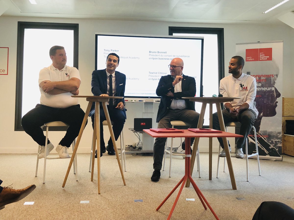 EMLYON's tweet photo. Passion, #employabilité… quelques-uns des fondements de notre vision éducative que nous partageons avec la Tony Parker Adéquat Academy. Présentation officielle du partenariat 👇🏼
#Adéquat #TPAA #earlymakers #HigherEd #sport https://t.co/toVmAguNI0