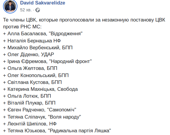 Будем зачитывать Конституцию каждому члену ЦИК, - Сакварелидзе - Цензор.НЕТ 7589