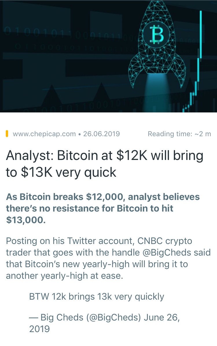 BitneyToken's tweet image. Analyst: Bitcoin at $12K will bring to $13K very quick! 

For more information, please click on the link provided below!

cryptonews.net/170391/?utm_so…

#bitney #beeznix #bitcoin