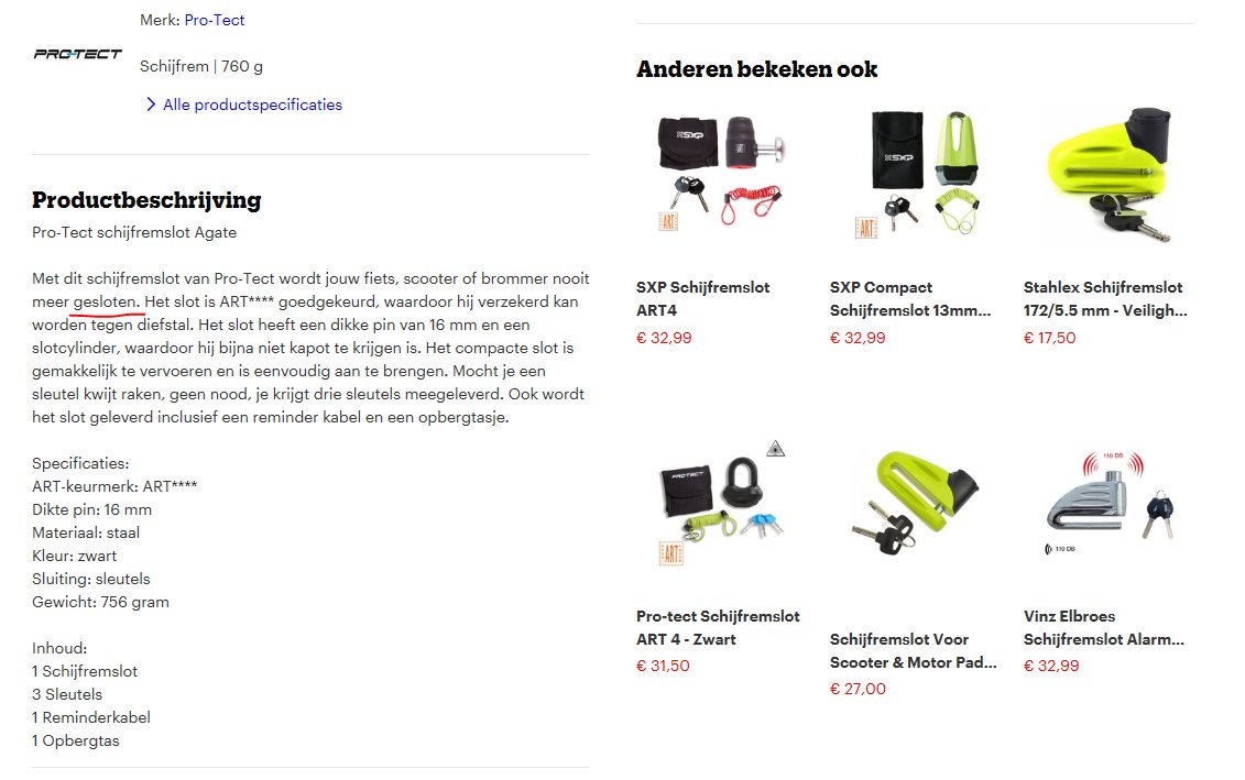 Lijkt me niet de beste eigenschap voor een slot 😉 <a href="/bol_com/">bol</a>