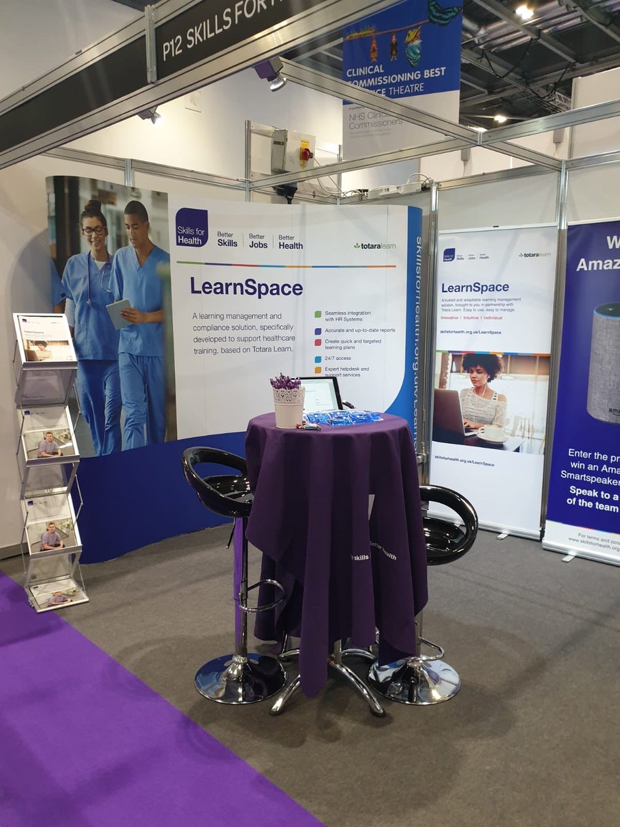 skillsforhealth's tweet photo. And we’re READY! 🙌 &amp; excited to welcome you to @CommShow @ExCeLLondon!🤸‍♂️Swing by stand P12 today &amp; tomorrow for all of your #healthcare #learning solutions! 💜#SkillsforHealth #LearnSpace #HealthPlusCare #digitalsolutions #learningmanagment #elearning https://t.co/puShrBUDmi