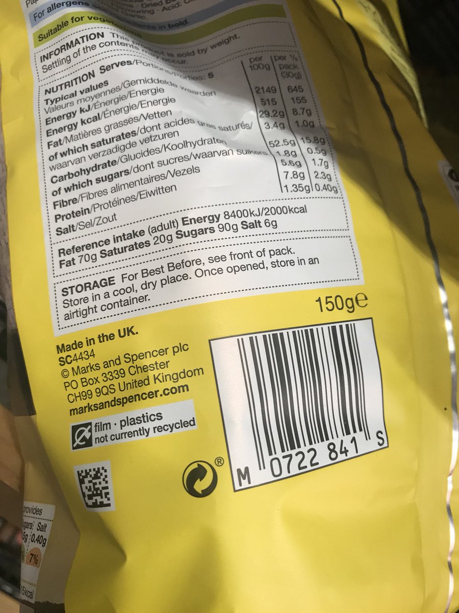 JMPSimor's tweet image. Can’t find ANY plastic in M&amp;amp;S that is recyclable. Even the milk cartons don’t seem to be anymore. How is this legal? And we need to get rid of that misleading arrow sign.