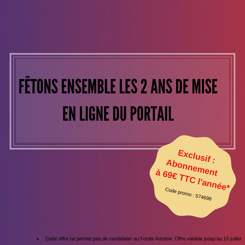 [ Exclusif ] L'anniversaire du portail continue. L'abonnement aux services artsdelascene.fr est exceptionnellement à 69€ l'année pendant quelques jours... 😃 Pour plus d'infos, RDV sur info@artsdelascene.fr On vous attend 👉artsdelascene.fr
#spectaclevivant