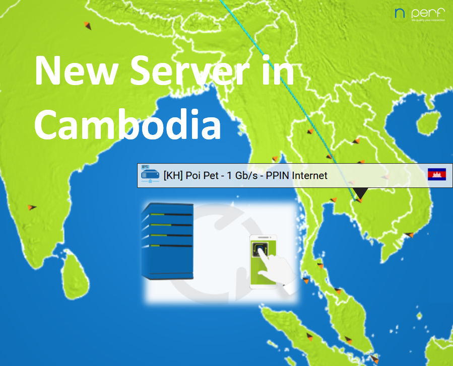 nPerf's tweet photo. 📣NEW !!! @nPerf speed test #server in #Cambodia 🇨🇩 😉by #ppin 💻📱Are you an #ISP? Give your customers the opportunity to test the throughput on a server located in the core of your network for best performances 🙂 @SmartAxiata #ezecom @metfone_closer https://t.co/D3oec9z5Xg
